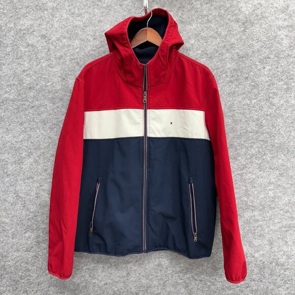 Tommy Hilfiger Men's Hoodie Jacket, Soft Shell, Water & Wind Resistant, Size XL